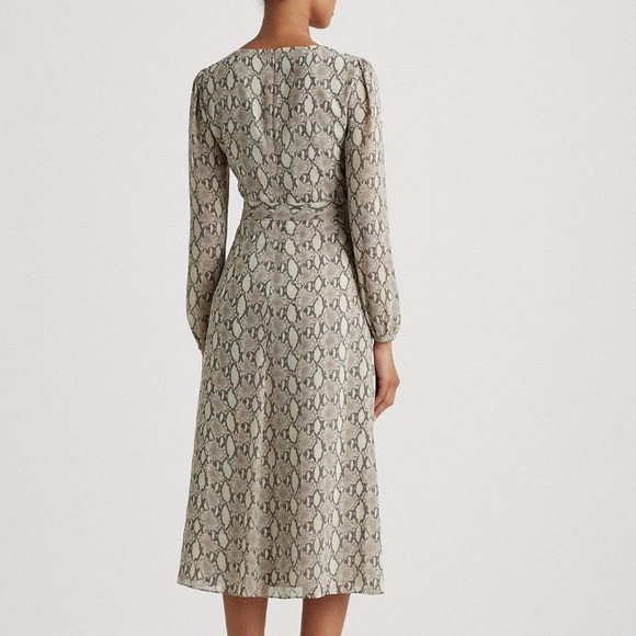 Python Print Wrap Style Dress - Picture 4 of 7